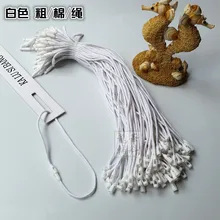 Хорошее качество хлопок толстые черные Висячие бирки в одежде, Висячие бирки шнур для одежды, нанизывающий висячий пулевидный колпачок