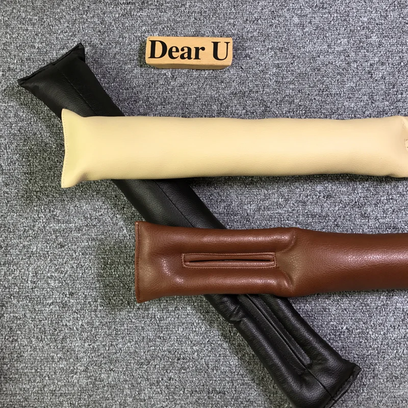 

JEAZEA 1PC Car Universal PU Leather Car Seat Gap Pad Leak Padding Spacer Stopper Leaker Proof Filler for BMW Audi VW Ford Nissan