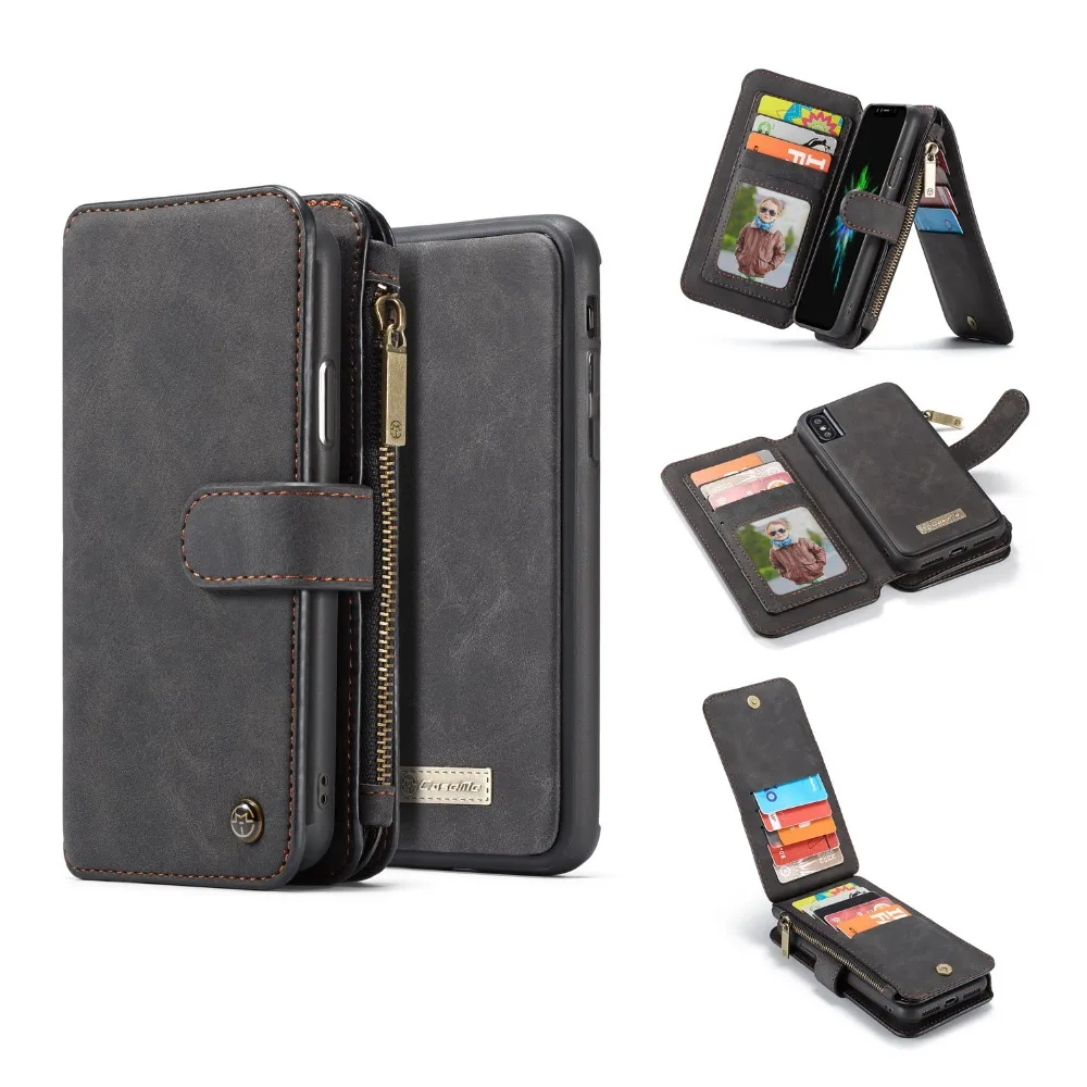 

Original Leather case for iphone X case iphone 8 cover Luxury Fashion Wallet Slip case For man Business Shell For iphone 7 6 5