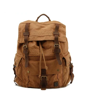 

yesetn 052917 new hot man canvas travel backpack male vintage canvas bag
