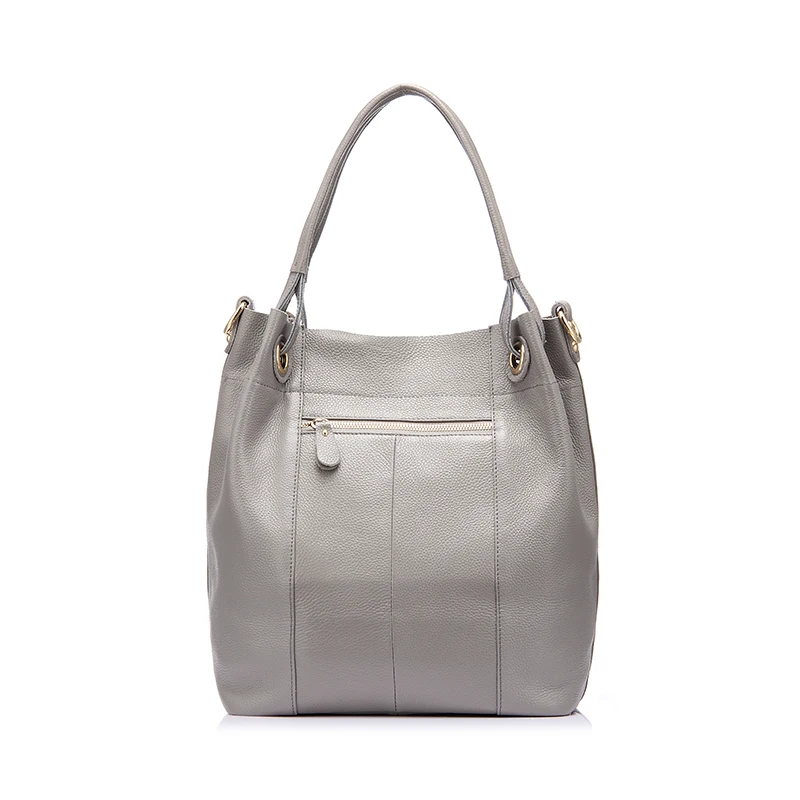 genuine leather bag women handbag red//gray//black tote bag female leather shoulder bag
