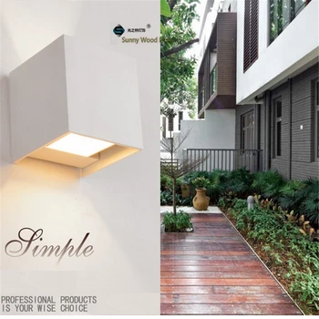 

100-240Vac 6W Beam angle adjustable double side emitting outdoor led wall lamp for fascade ,villa ,porch ,surface mounted light