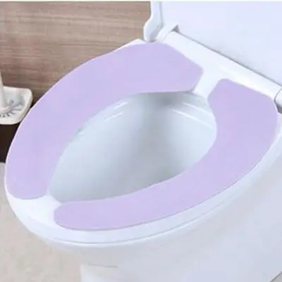 Домашний разрезаемый Туалет наклейки на сиденья коврик для унитаза портативный моющийся аксессуары для ванной комнаты Универсальное кольцо чехол для подушки - Цвет: Purple S