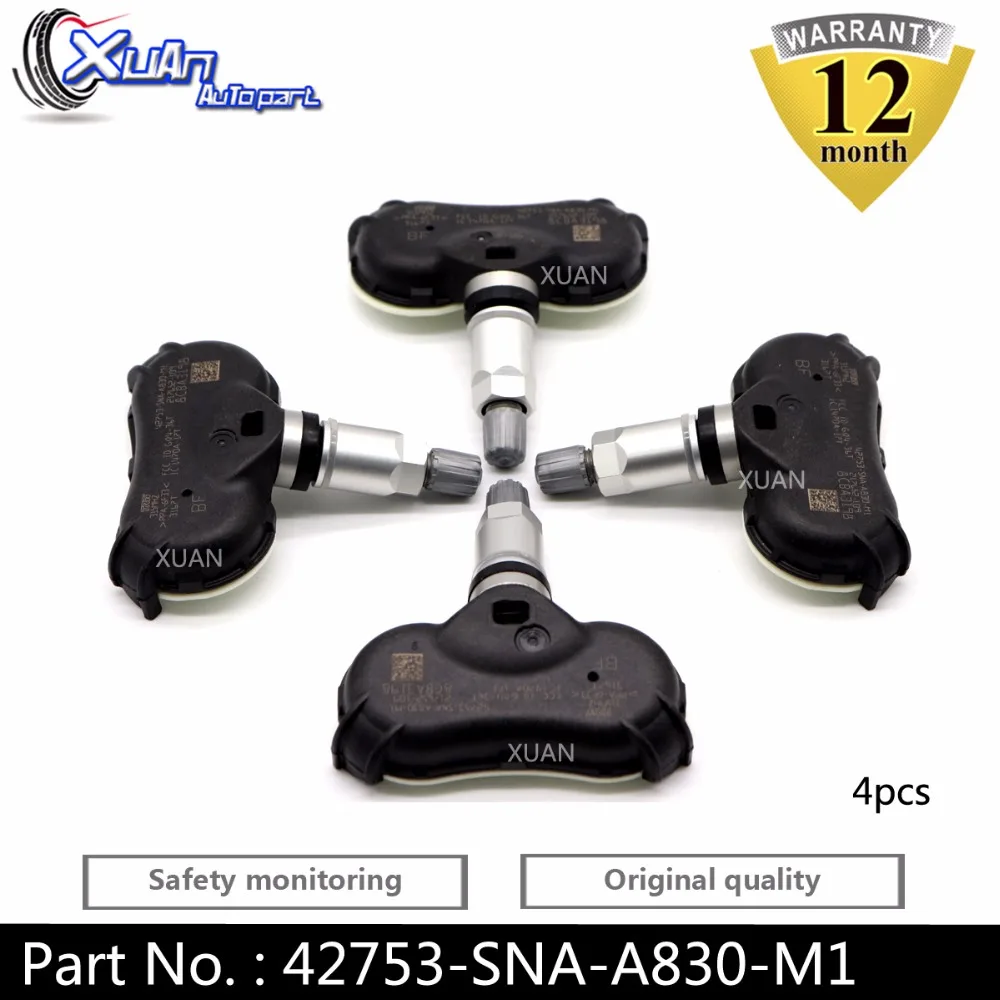 XUAN датчик давления в шинах TPMS 42753 SNA A830 M1 для Honda Fit Odyssey CR Z Civic Insight Element Acura CSX