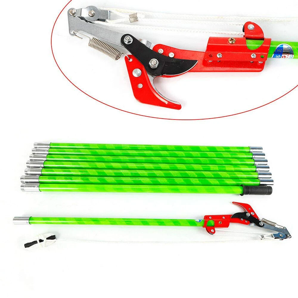 

Extendable Tree Pole Pruner 26 Foot Pole Saw Tree Saw Alloy Steel Branch Long Reach Pole Pruning Saw for Sawing and Shearing