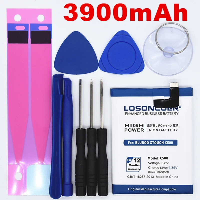 

100% Original LOSONCOER X500 3900mAh Battery For Bluboo Xtouch X500 Replacement Li-ion Phone Battery Bateria Batteries Batterie