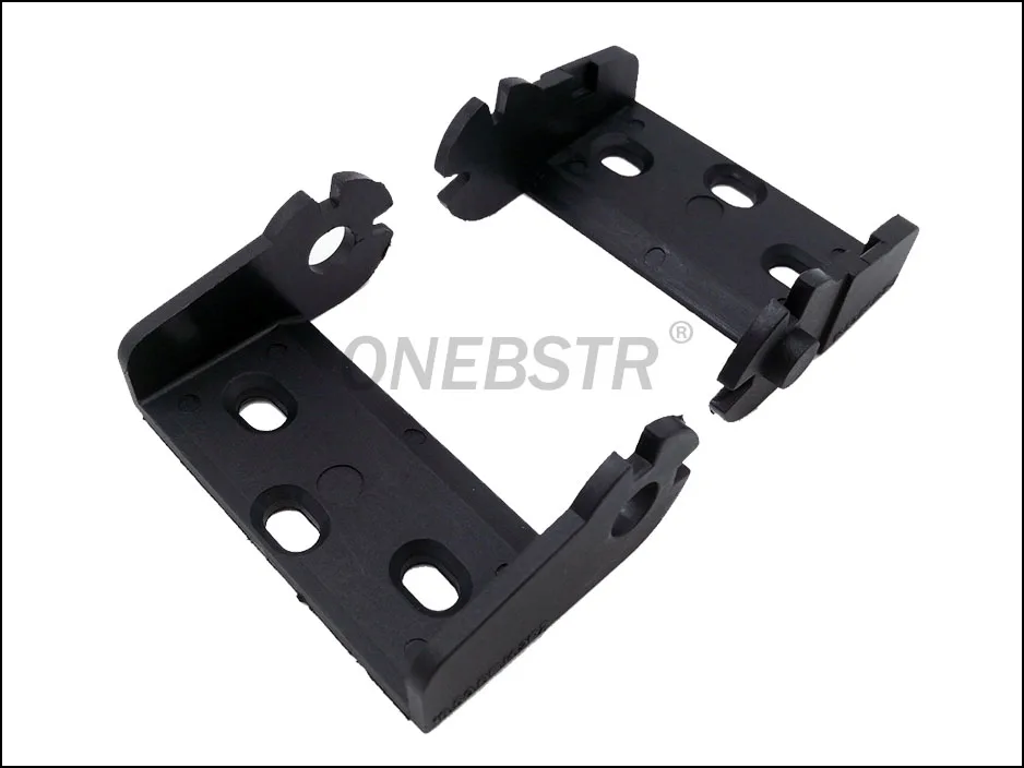 JFLO 1 Pair of 18x50mm Semi Closed Inside Opening Drag Chain Fitting End Connectors Joints Plastic Towline Cable  Wire Carrier 5