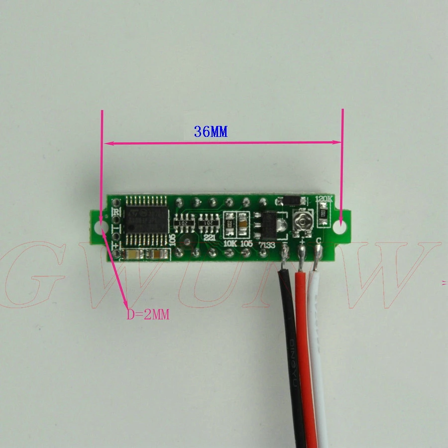 GWUNW BY428V 0,28 дюйма 4 бит микро Вольтметр постоянного тока 0-199,9 в(200 в) тестер напряжения метр