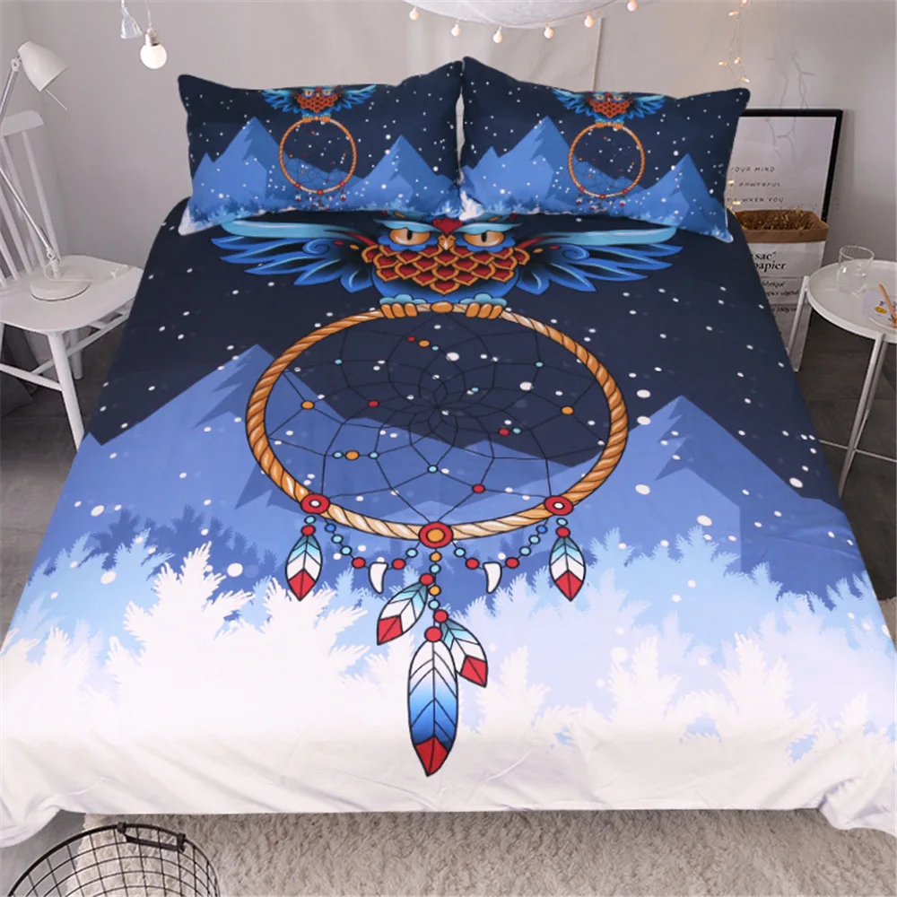 Us 43 5 50 Off Cammitever Dreamcatcher Owl Bedding Set Bed Set Print Quilt Cover Soft Home Textiles King Queen Twin Full Bedding In Bedding Sets