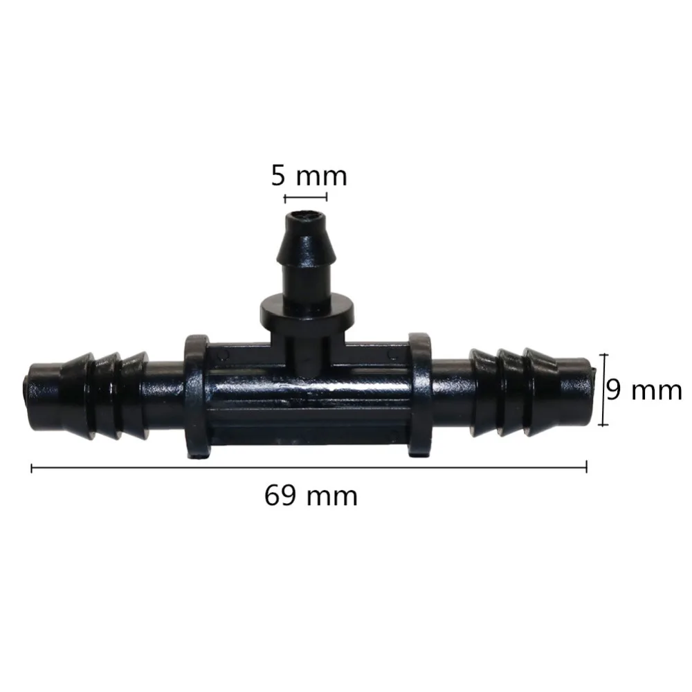 8mm to 4mm Hose Tee connector Garden hose quick connector Drip Irrigation Water 3-way hose splitters 10 Pcs