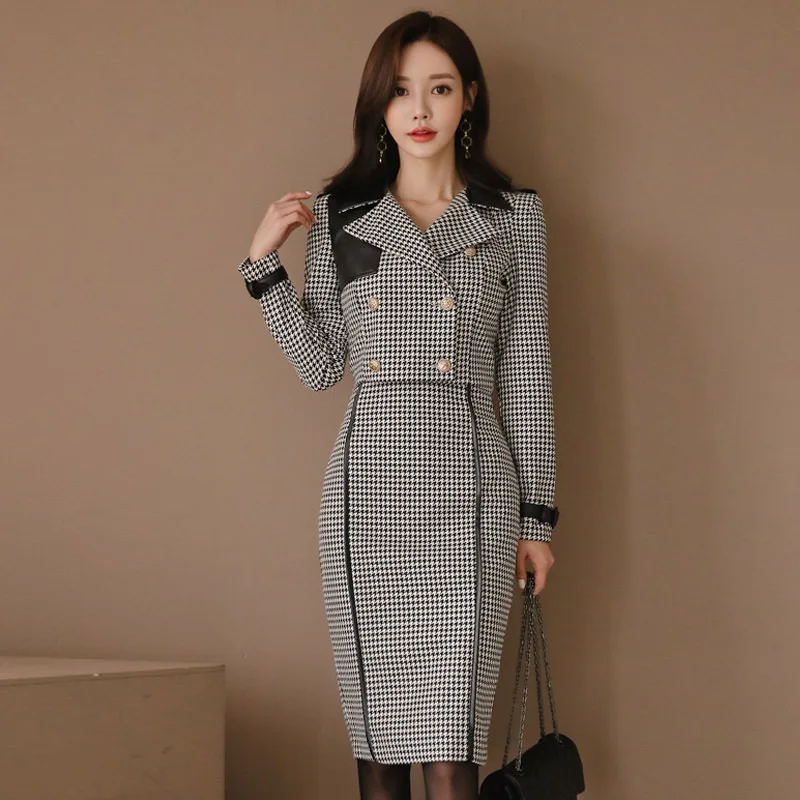 Aliexpress.com : Buy new arrival fashion slim skirt suits plaid ...