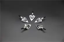Free shipping 6pcs/lot 100grain 6 blades broadhead arrow tip for crossbow and compound bow hunting