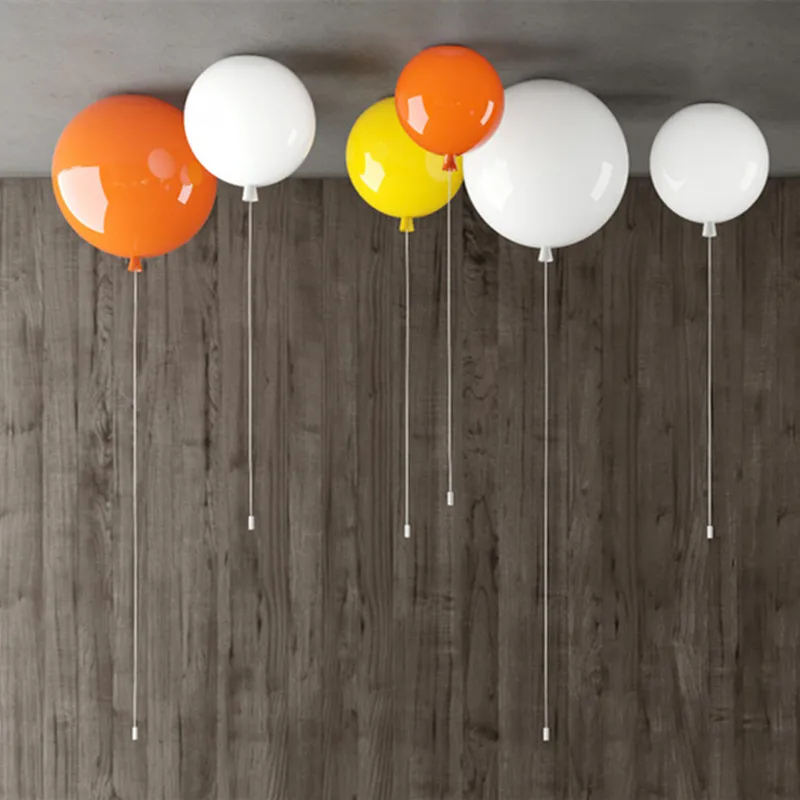 

Dia 30cm Multi Color Ballon Ceiling Lights Plastic Lamp For Kids Children Bedside Bedroom Lighting Fixturess Lustres CL112