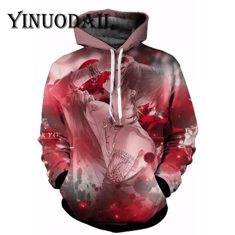 Fans Wear Tokyo Ghoul 3D Hoodies Hip Hop Sweatshirt for Men Anime Street Style Cosplay Costume
