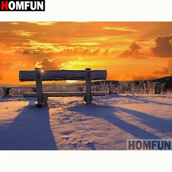 

HOMFUN Full Square/Round Drill 5D DIY Diamond Painting "Dusk scenery" Embroidery Cross Stitch 5D Home Decor A15793