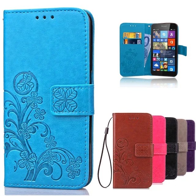 Best Offers Amazing Case For Microsoft Lumia 535 Leather Wallet Flip Cover Case For Nokia Lumia 535 Silicone phone case with Card Slots