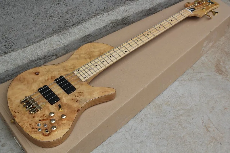 

Butterfly 4 Strings Electric Bass,Neck through body,Factory Custom Burst Maple top Ash wood Electric Bass Guitar ,Free shipping