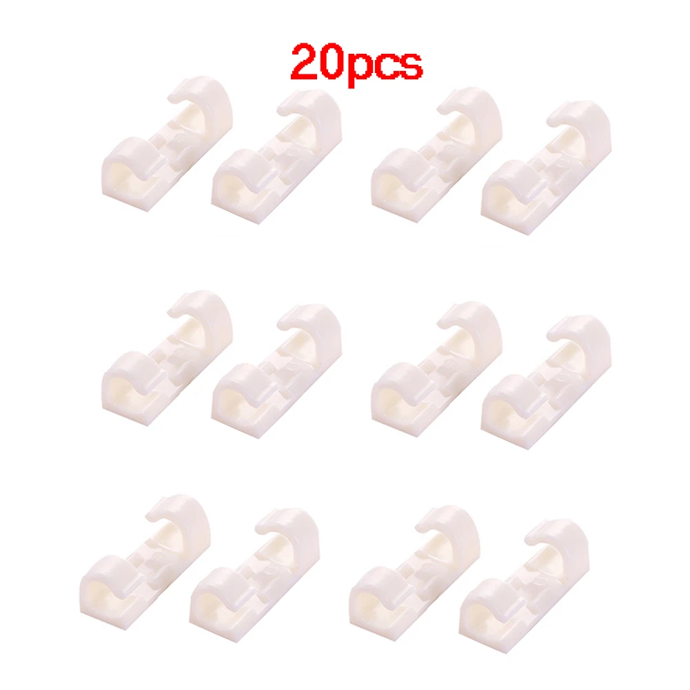 

20 Pcs Wire Storage Clips Buckle Organizer Securing Cable Clamp Cable Housing Data Line Finishing Tool fixation clamp