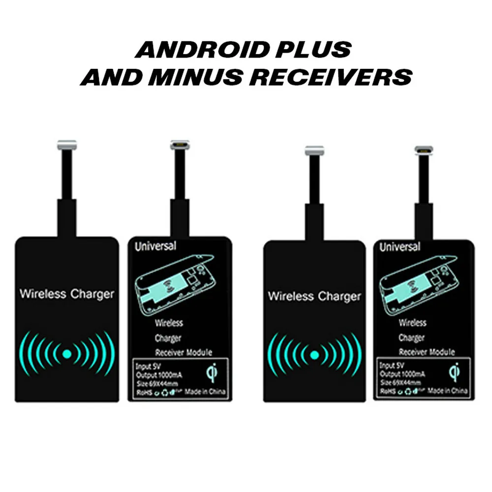 

FDBRO Qi Charger Receiver Wireless Charging For iPhone 7 6 Plus Universal Wireless Charging Receiver for Micro USB Type-c Phone