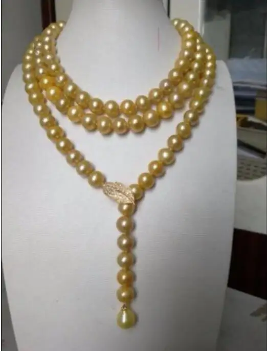 

new AAA 10-11mm natural Pearl Necklace 50"