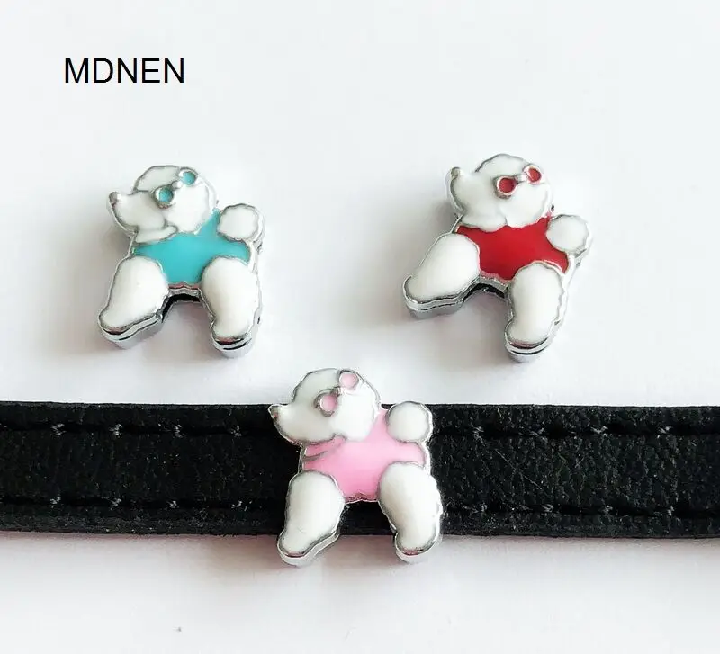 Wholesale! 50PCS 8MM Colorful Rich Dog Slide Charms DIY Charms Fit Pet