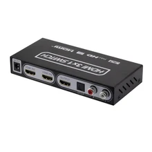 4K HDMI Switch 3×1 with 5.1Channel Spdif/Coaxial and 3.5 R/L 3 port switch 1080P 3D AC3/ 5.1DTS Dolby-true Support ARC