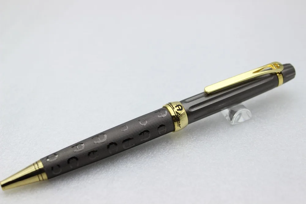 

Free Shipping ! ! Aigner Black Color Golden Clip Ballpoint Pen Series Luxury