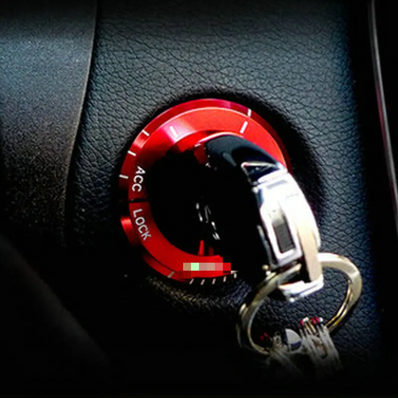 Car ignition switch decorative covers Key hole start ring sticker for