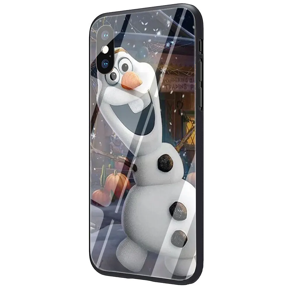 Милый чехол olaf snow man из закаленного стекла для iPhone 11 Pro 6 6S Plus 7 8 Plus X XS XR XS Max - Color: G12