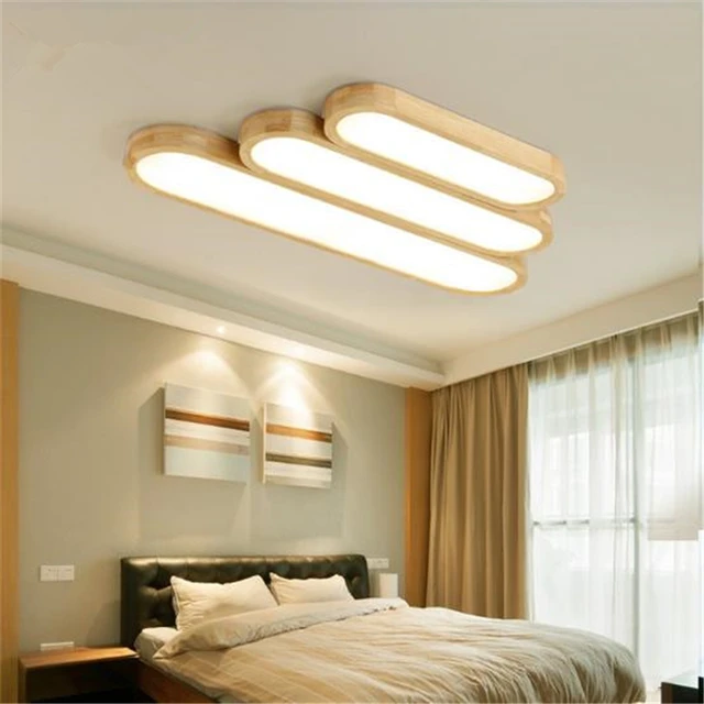 Puzzle Led Ceiling Lamps Strip Wood Lamp Bedroom Living Room Lights Puzzle Led Ceiling Lamps Strip Wood Lamp Bedroom Living Room Lights Nordic Creative Log Anese Tatami Free Shipping