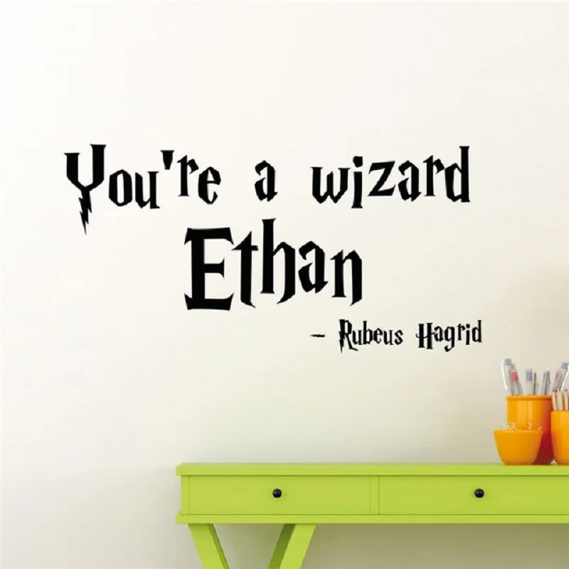 

Personalized Name Magic Harry Potter Vinyl Wall Stickers Custom made Home Boy Girl Kids Room Bedroom Nursery Art Decoration