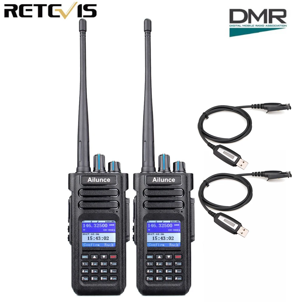 Ailunce GPS HD1 Dual Band DMR Amateur Digital DCDM TDMA Radio 3000CH 3200mAh