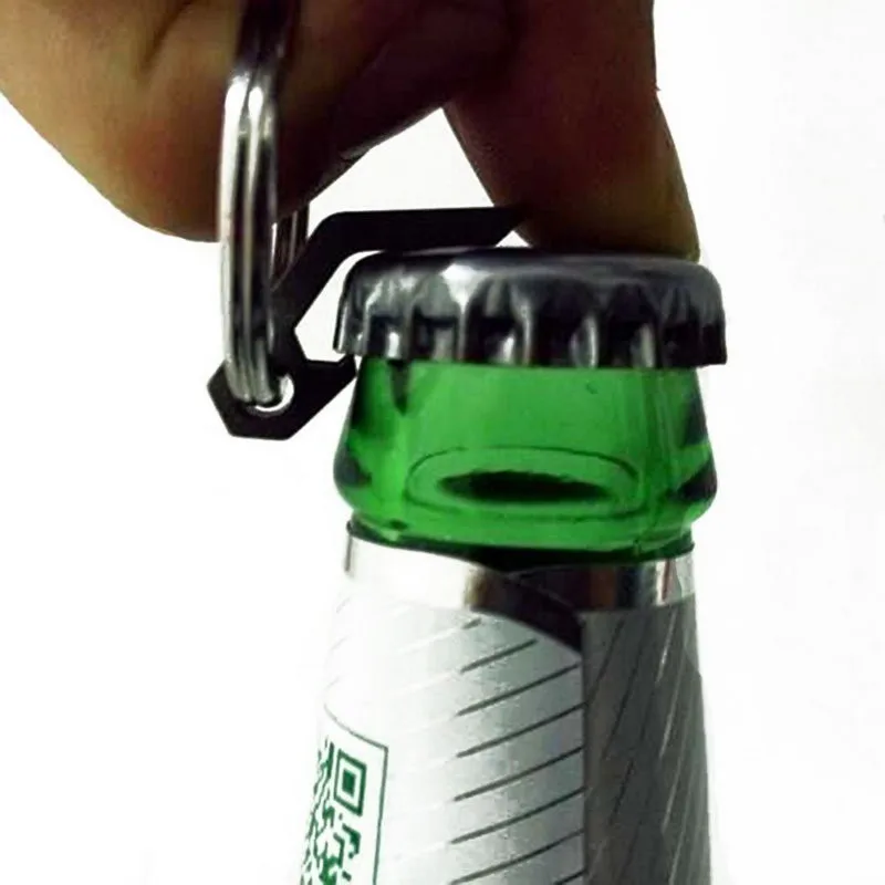 

EDC Gear mini lightweight bottle beer opener keyring pocket tool utility gadget Outdoor camp hike