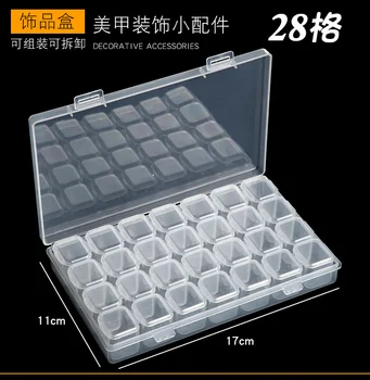 

28 Slots Adjustable Plastic Storage Box Storage Box box for jewelry Diamond Embroidery Craft Bead Pill Storage Tool