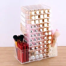 Acrylic Rotating Lipstick Case Holder Cosmetic Organizer Makeup Storage box Display Box Stand Nail Polish Rack Gift for Women