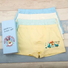 4 шт./лот Kawaii нижнее белье для мальчиков мягкие мультфильм детская Брюки для девочек детские трусы-боксеры мальчиков Underware От 3 до 13 лет