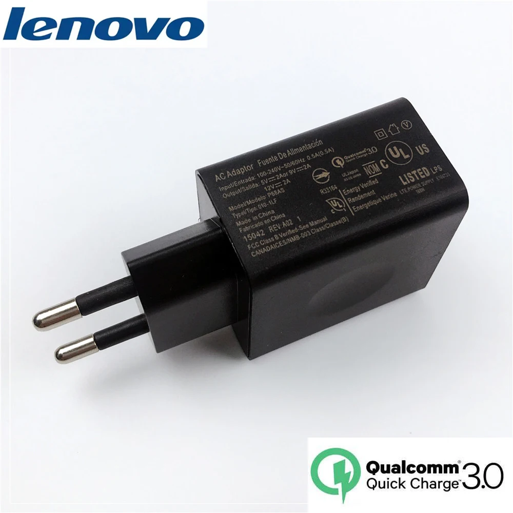 

For Lenovo QC3.0 12V2A EU Original Fast Charger Quick Charger For K5 Spelen S5 Pro K6 z5 z6 lite k5 pro smartphone P68AS