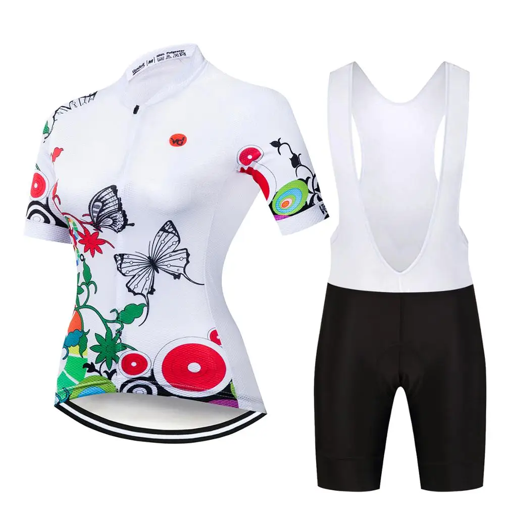 

2019 Women's Bib shorts Bike Cycling Jersey set Shirts Uniform Female Bicycle Team Triathlon Clothes Pro Clothing Kit MTB Outfit