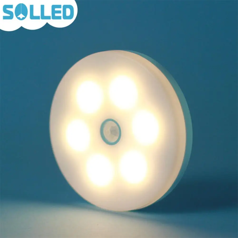 

SOLLED USB LED PIR Body Motion Sensor Activated Wall Light Night Light Induction Lamp Closet Corridor Cabinet led Sensor Light b