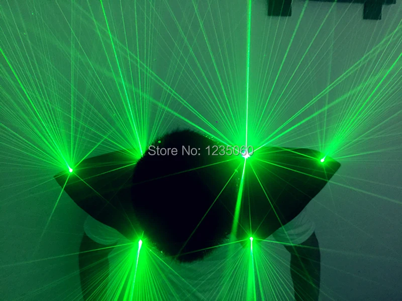 Модный Зеленый костюм Laserman жилет со светодиодами светящийся красные лазерные