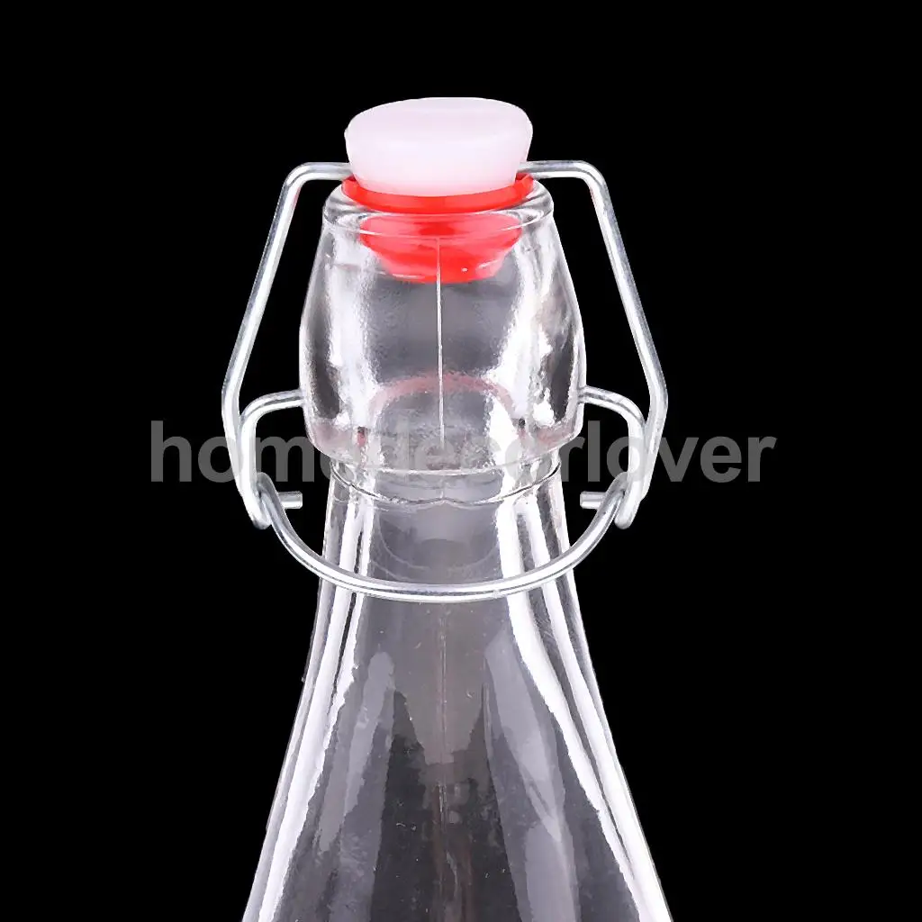250ml 500ml 1000ml Glass Beer Brewing Bottle Flip Top Water Juice Bottle Wine Liquor Honey Storage Bottle 