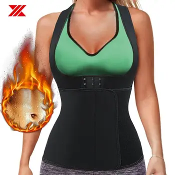 

HEXIN Women Neoprene Sauna Sweat Vest U Shape Tank Plus Size with Adjustable Waist Belt Workout Slimming Vest Sweat Shaperwear