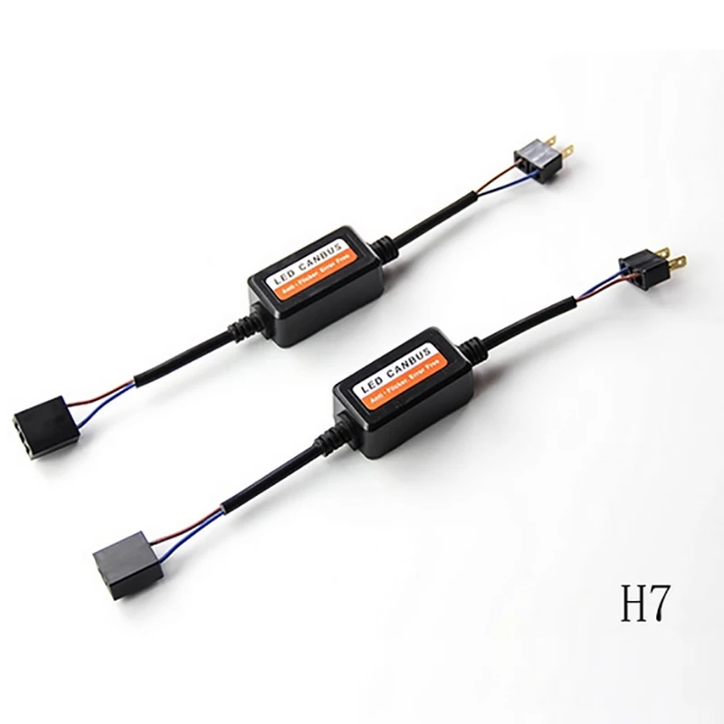 

1 Pair H4 H7 LED Car Light Decoder Car Headlight Canbus Wiring Adapter 9005 9006 H1 H8 H9 H11 Computer Warning Error Resistor