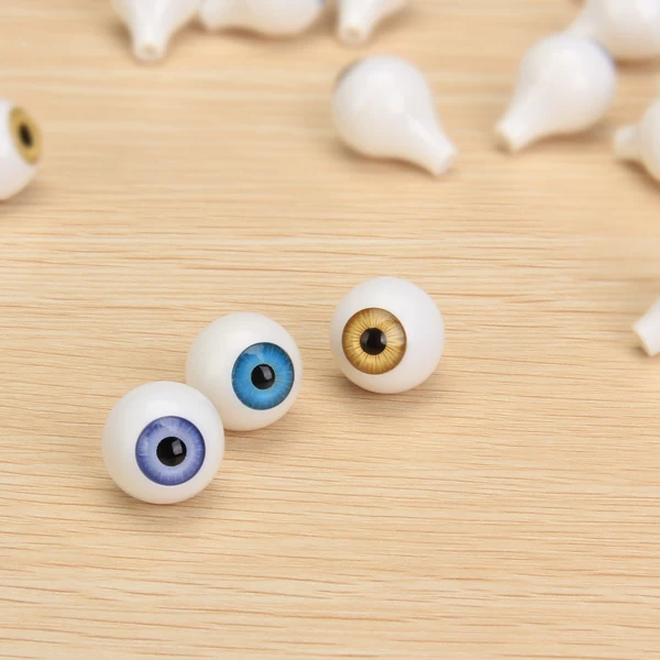 8pcs 14mm Round Acrylic Doll Eyes Eyeballs For Porcelain Vinyl Doll Holloween Mask