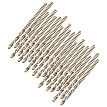 

UXCELL 20PCS 1.1-2.4mm Twist Drill High Speed Steel Bit HSS M35 5% Co,Cutting Edges of the Drill are Symmetrical when Drilling