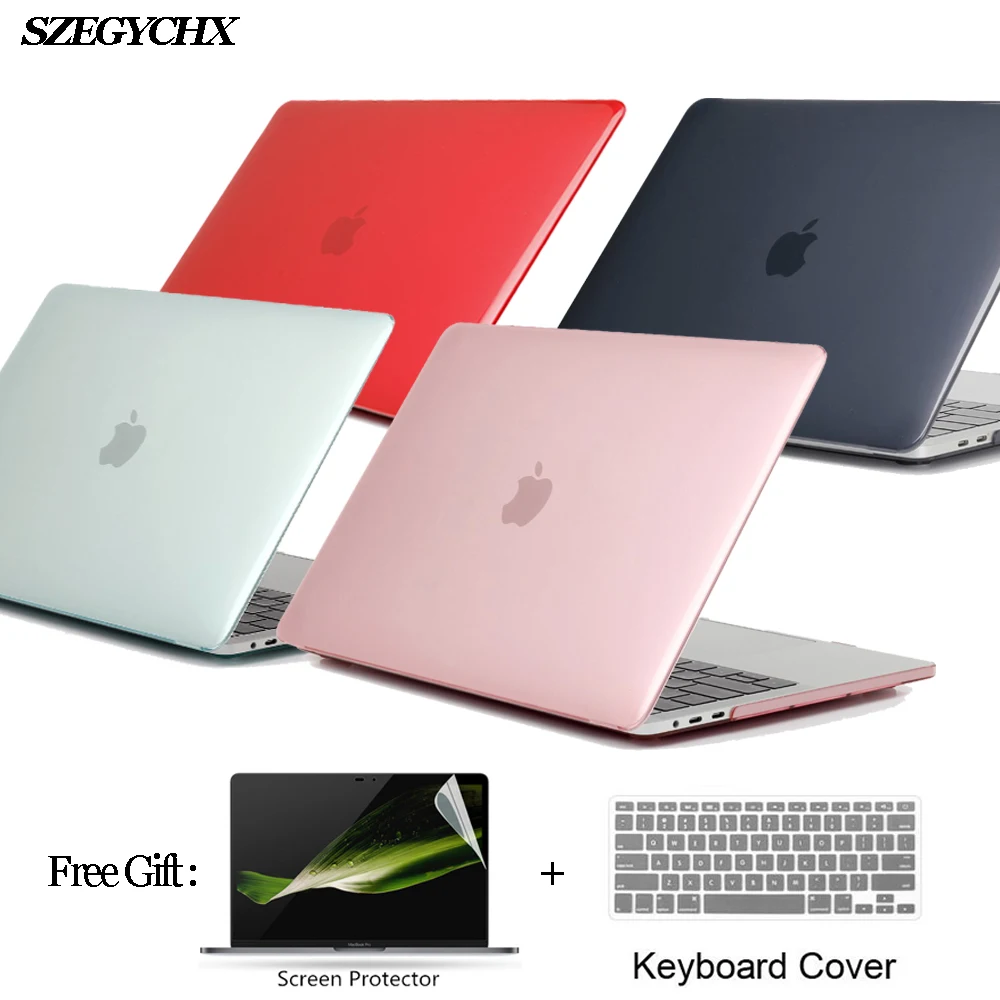 Кристальный Жесткий Чехол для ноутбука Macbook AIR 13 дюймов A1932 Сенсорная панель Pro 16 A2141 retina 12 15 дюймов Чехол A1369 A1707 A2159