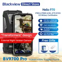 Blackview BV9700 Pro IP69 Waterproof Mobile Phone Helio P70 6GB+128GB 4380mAh Android 9.0 Night Vision Dual Camera Smartphone