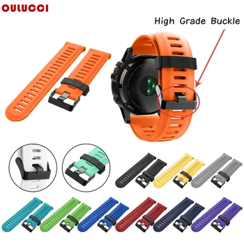 

Colorful 26mm Width Outdoor Sport Silicone wrist Strap Watchband Replacement bracelte watch for Garmin Fenix 3 HR watch Band new