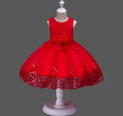 Новые Детские Кружево цветочный сетчатые платья, Обувь для девочек праздничное платье принцессы милое платье 7 штук в партии, оптовая