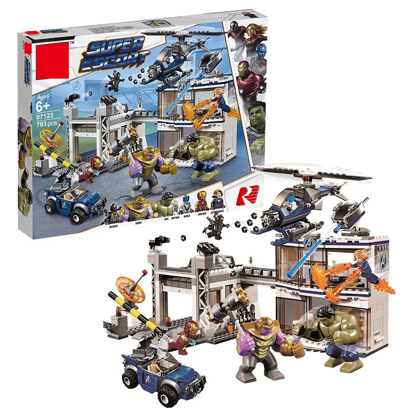 

2019 New Movie Avengers 4 Thanos Base decisive battle Compatible Legoing Avengers Model Building Blocks Bricks Toys For Children